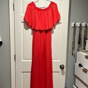 Coral Show Me Your MuMu size large dress - only worn once! Great condition